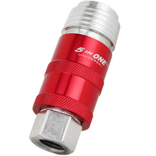 Load image into Gallery viewer, Milton 5 In ONE™ S-1750 Universal Safety Exhaust Quick-Connect Industrial Coupler, 1/4&quot; FNPT
