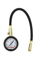 Load image into Gallery viewer, Accu-Gage by Milton Dial Tire Pressure Gauge with Straight Air Chuck and 11 in. Braided Hose - ANSI Certified for Motorcycle/Car/Truck Tires (0-60 PSI)
